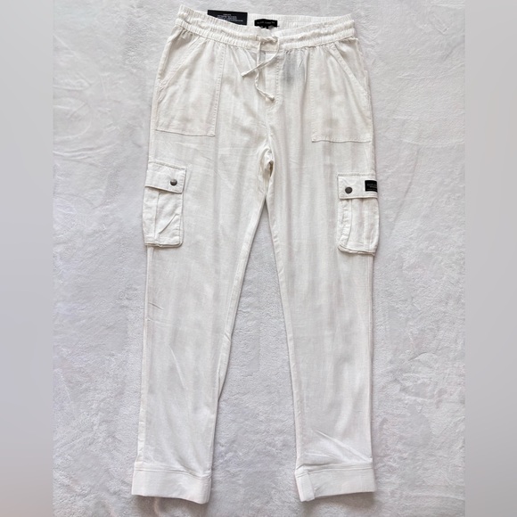 Silver Jeans Pants - SILVER JEANS Charlotte High Waisted Straight Leg White Cargo Jogger--NWT--L